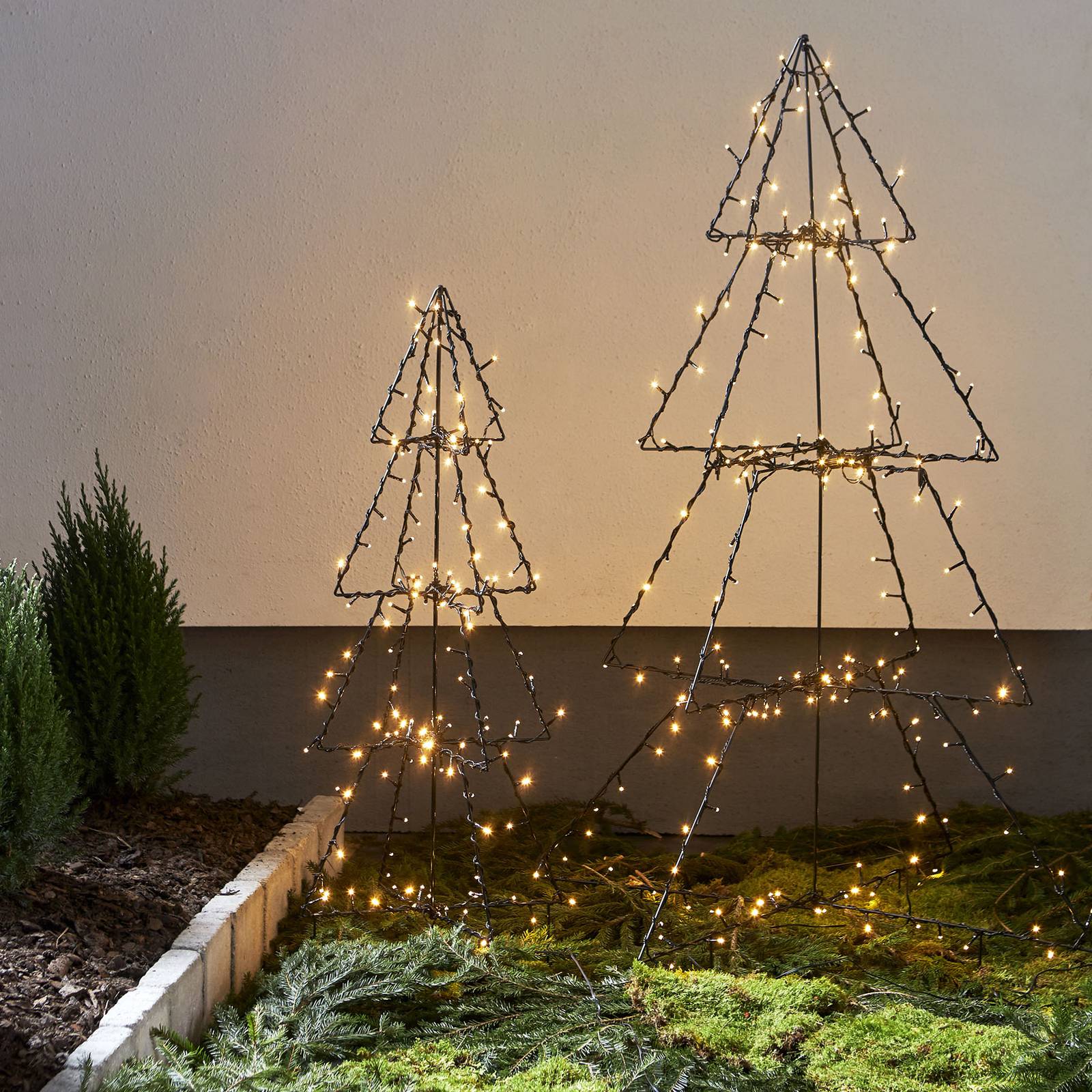 Dekoracja zewnętrzna LED Light Tree Foldy, wysokość 50 cm