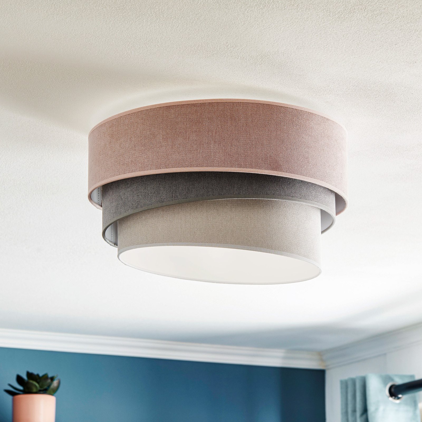 Pastell Trio ceiling lamp Ø 45 cm pink/grey
