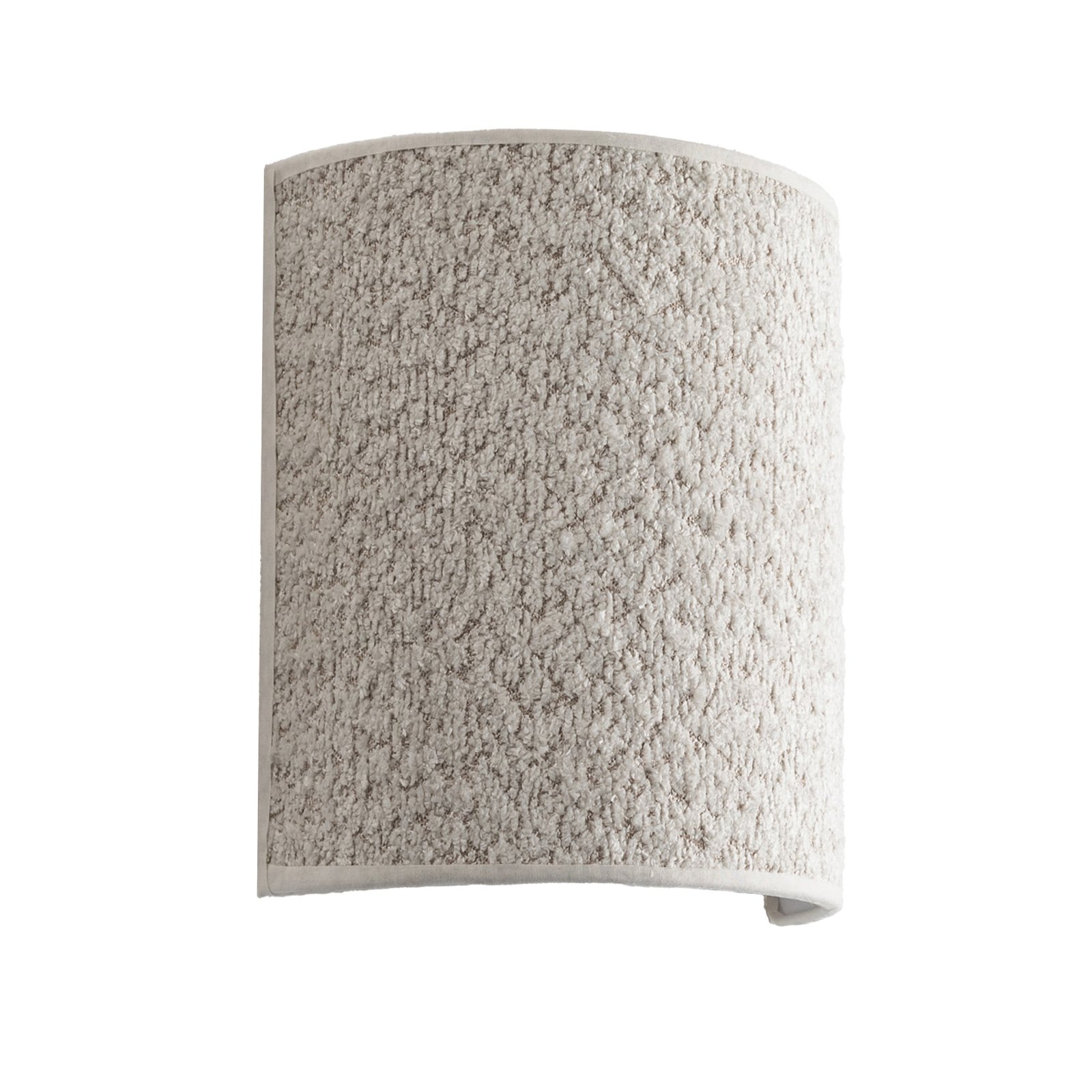 Wandlamp Boucle van stof, ecru