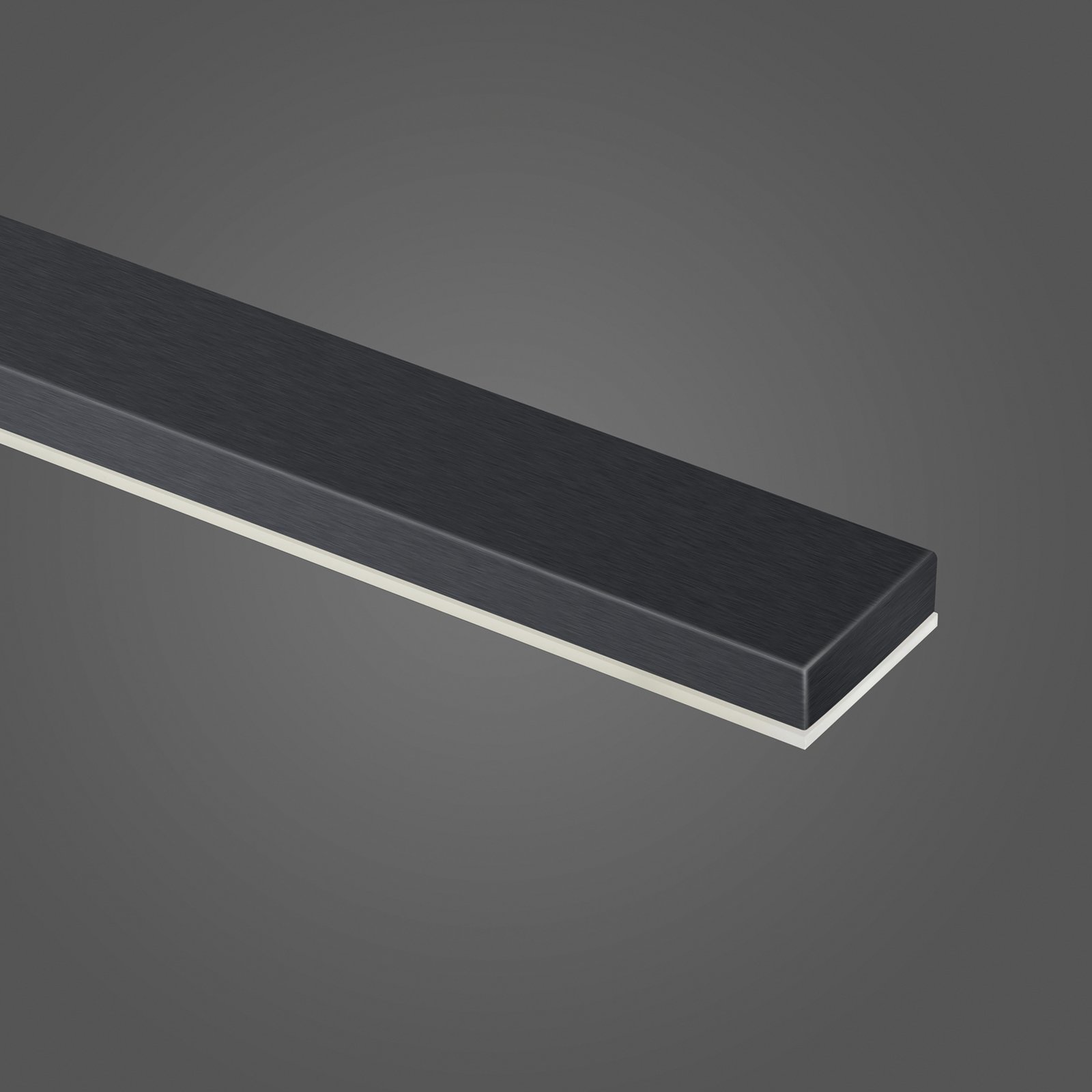 Candeeiro suspenso LED Bopp Baseline 2.0, preta, comprimento 119 cm