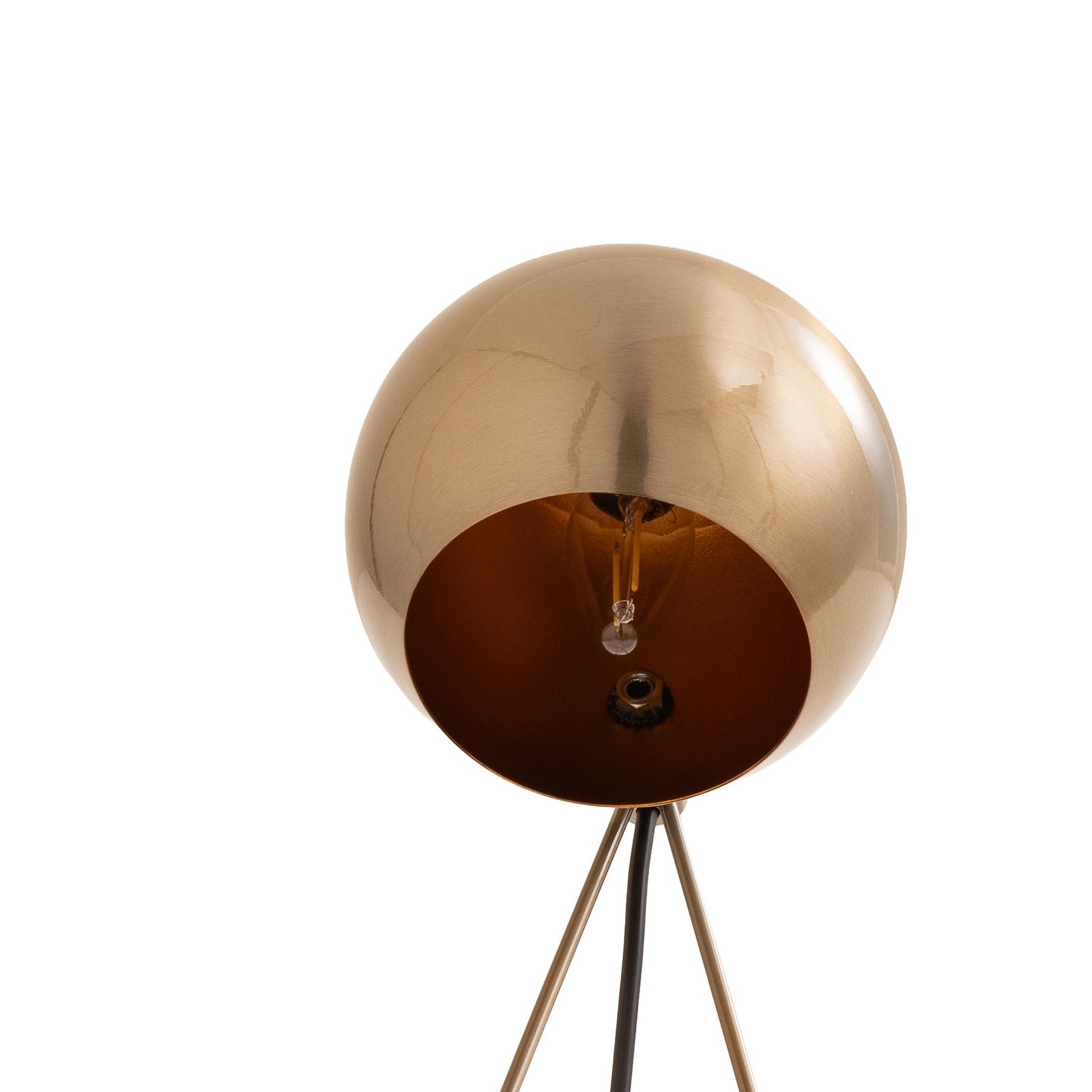 Tafellamp Mixed, messing, metaal, hoogte 45 cm, E14