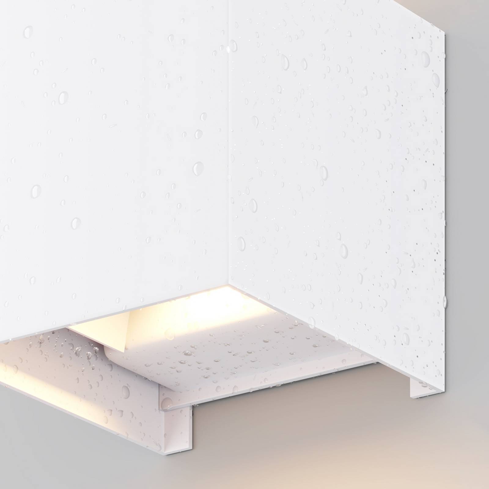 Kinkiet zewnętrzny LED Fulton, 10x10cm, biały