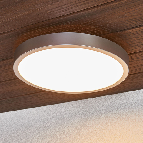 Liyan - silberne LED-Deckenlampe fürs Bad