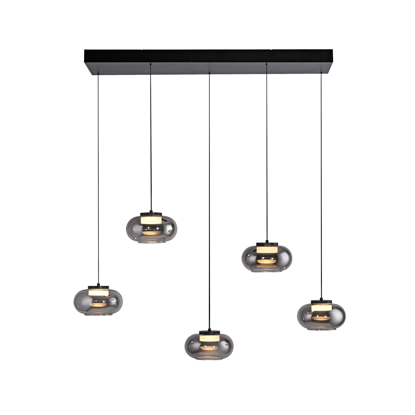 LED-visoka svetilka Sia, 5-svetilna, dimno siva, 3.000 K LED-visoka svetilka Sia, 5-svetilna, dimno siva, 3.000 K