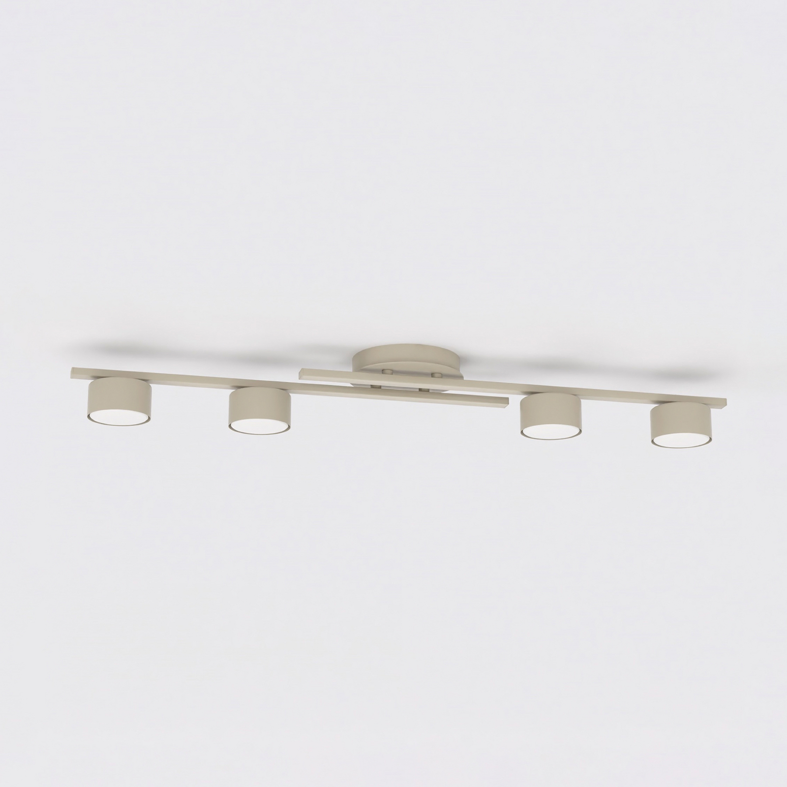 FRAGMENT ceiling light, beige, length 87 cm, 4-bulb, metal FRAGMENT ceiling light, beige, length 87 cm, 4-bulb, metal