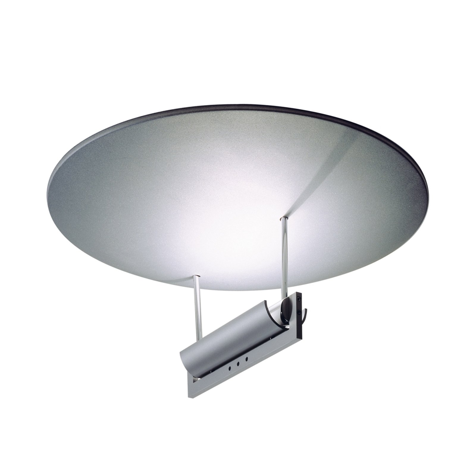 Oligo Appealing ceiling light ROUND ABOUT 32 cm diameter, for Living / Dining Room, metal, aluminium, 150 W, energy efficiency: A++, H: 18 cm