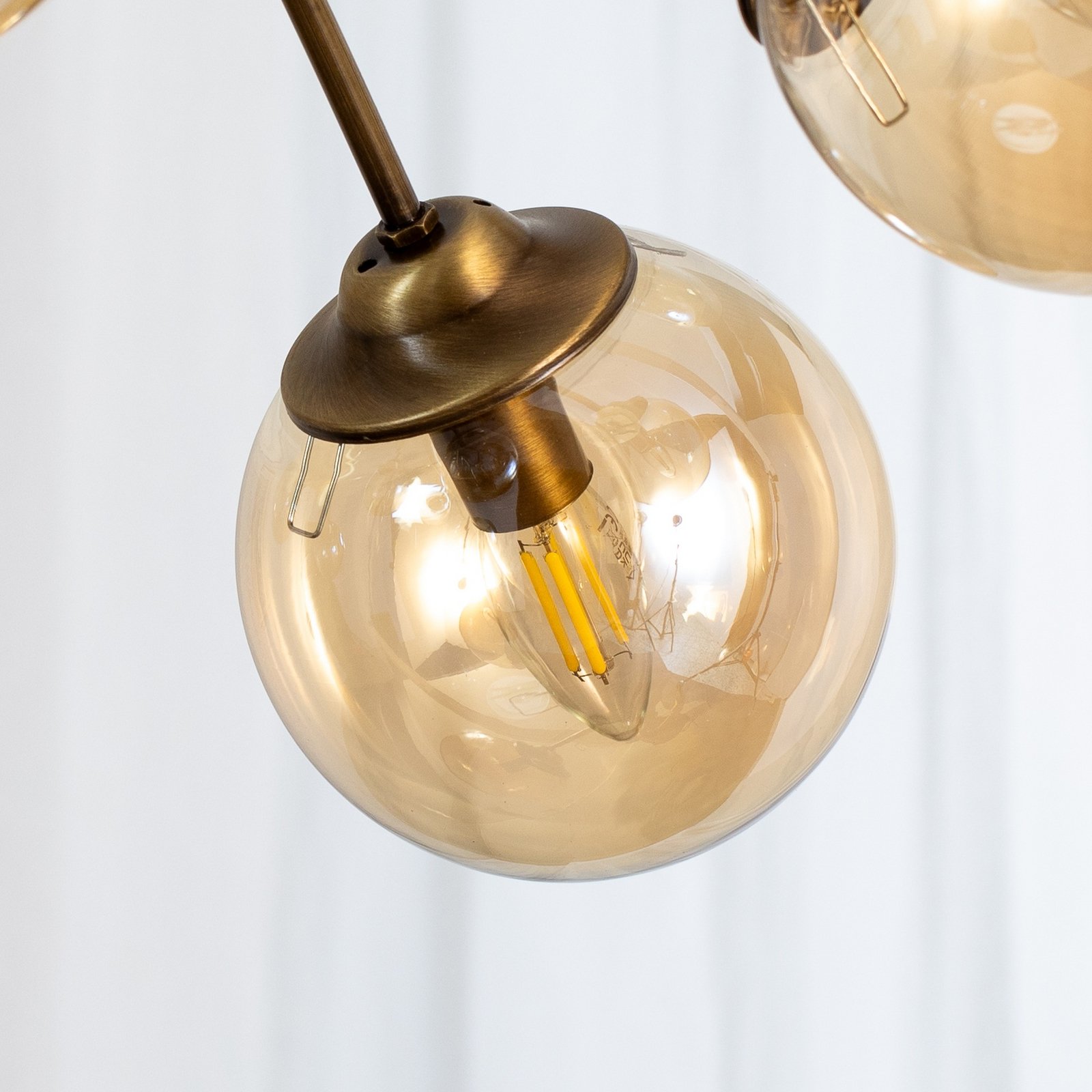 Taklampa AV-4286-12E, 12 lampor, antikguld