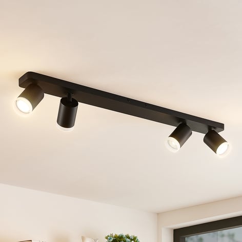 Arcchio Efilius takspotlight, svart, 4 lampor