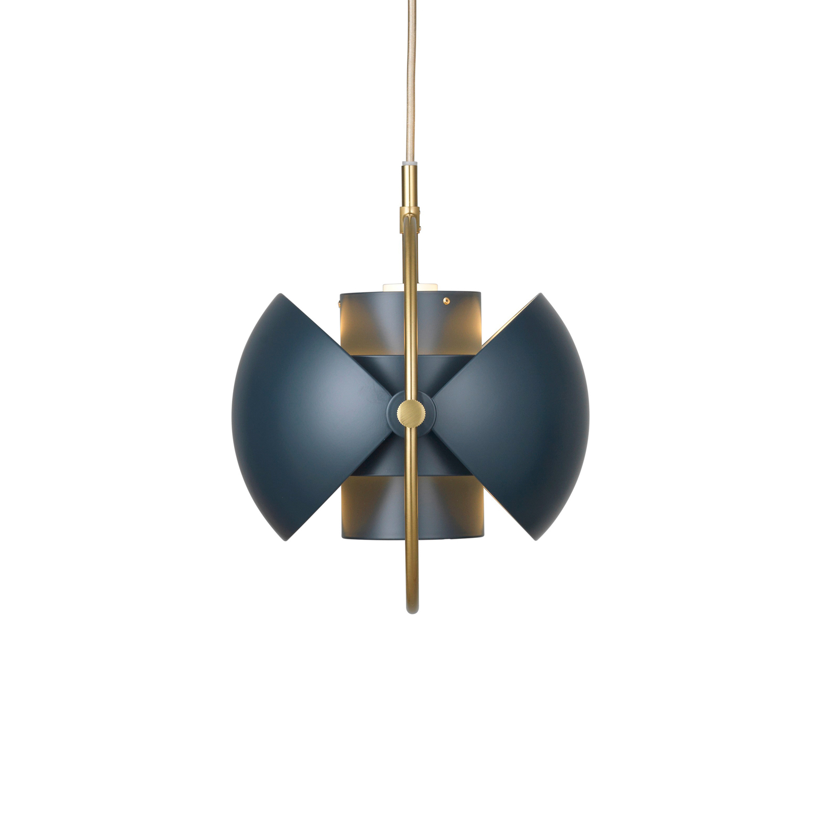 Lampa wisząca Gubi Lite, Ø 27 cm, mosiądz/ciemnoniebieski