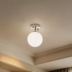 Atmaca 10220 ceiling lamp, antique gold, opal glass, Ø 15 cm