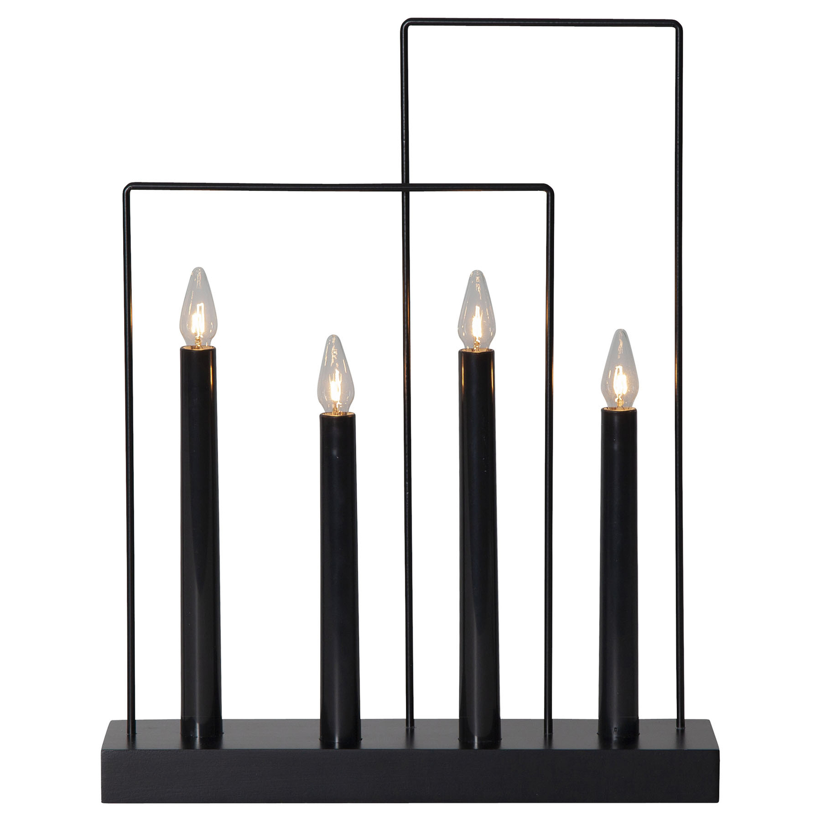 Fensterleuchter Glossy mit Metallrahmen, 4-flammig