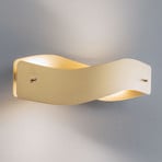 Quitani LED wall lamp Lian, brass-coloured