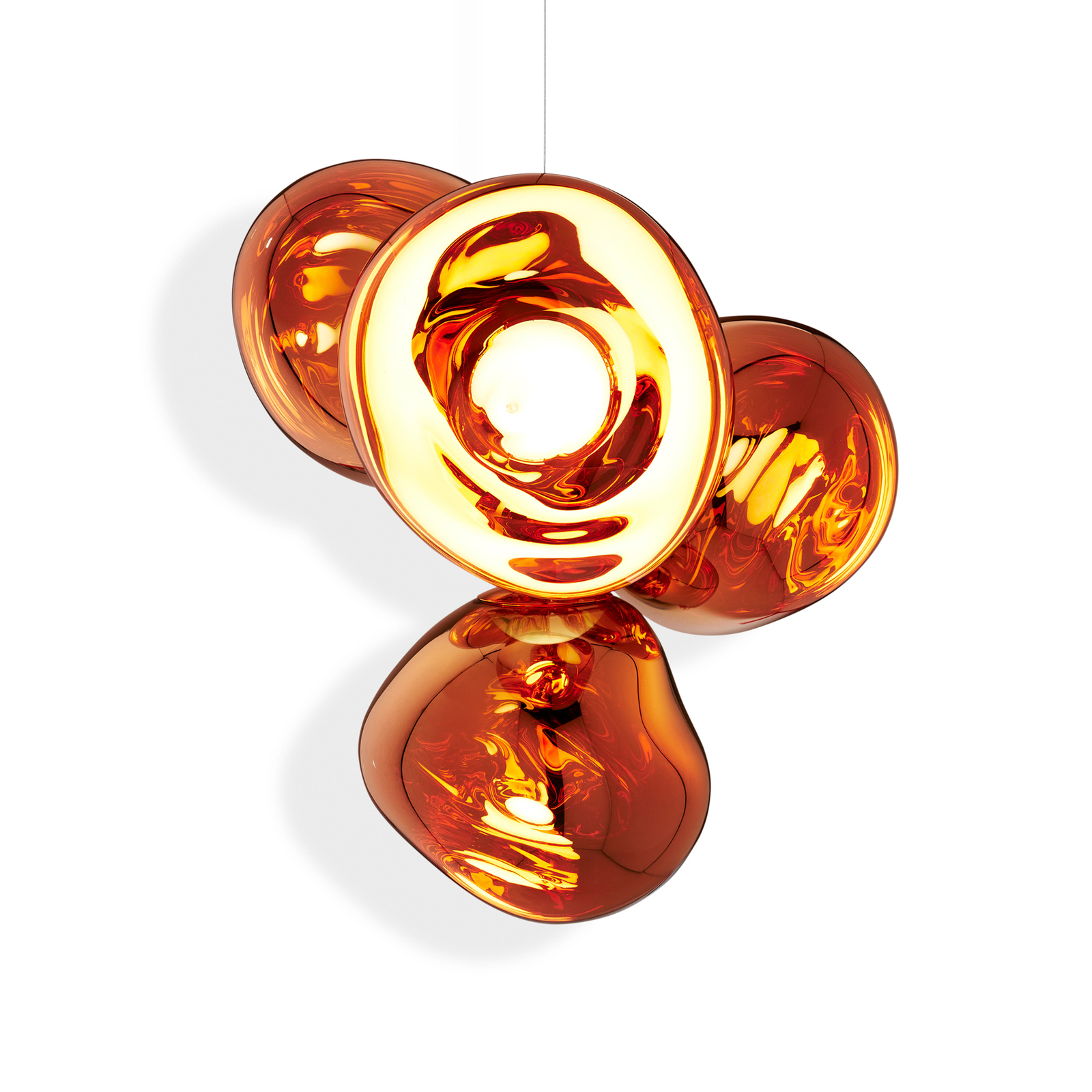 Tom Dixon Melt Small hanging light 4-bulb copper
