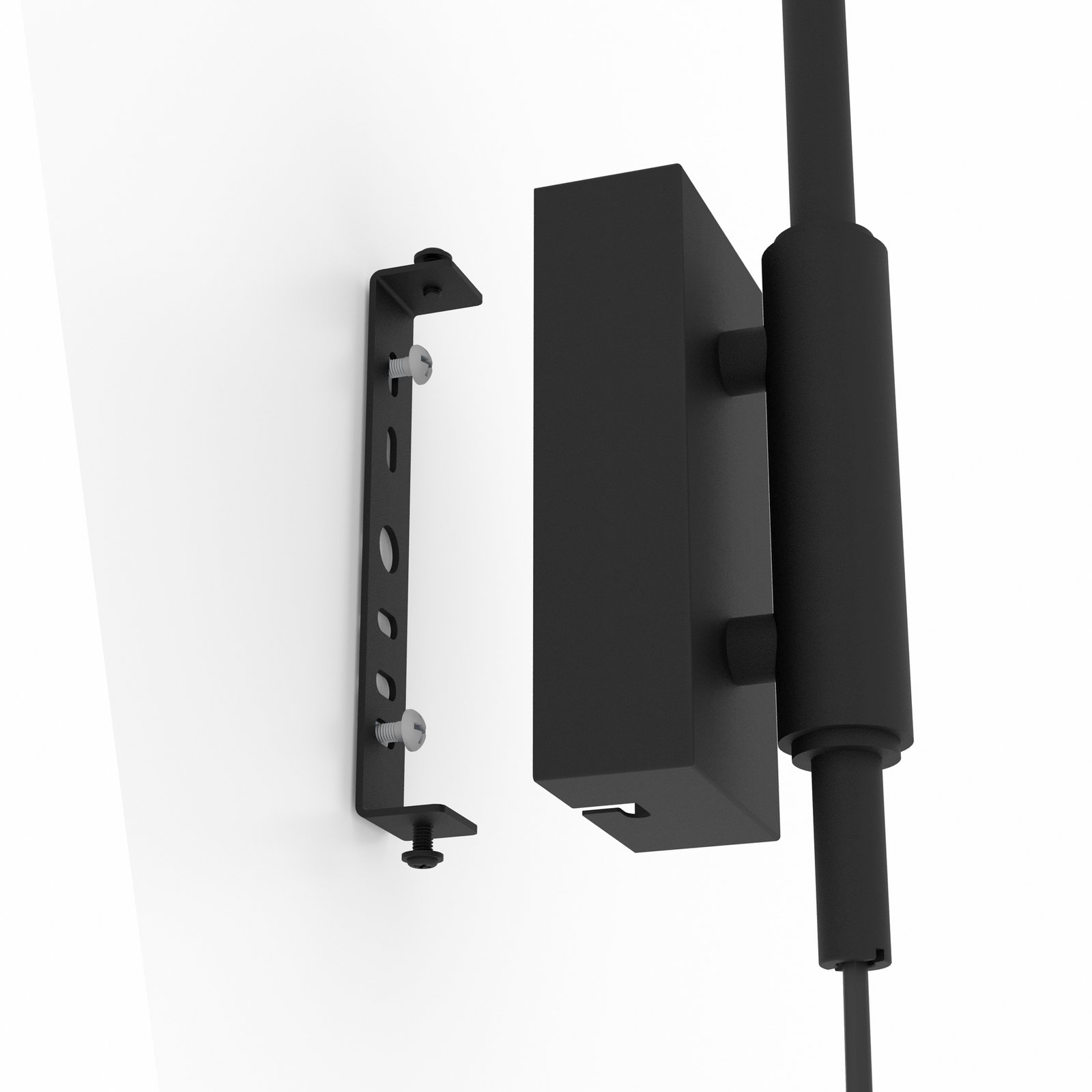 Matlock seinavalgusti, 80 cm projektsioon, hall/must