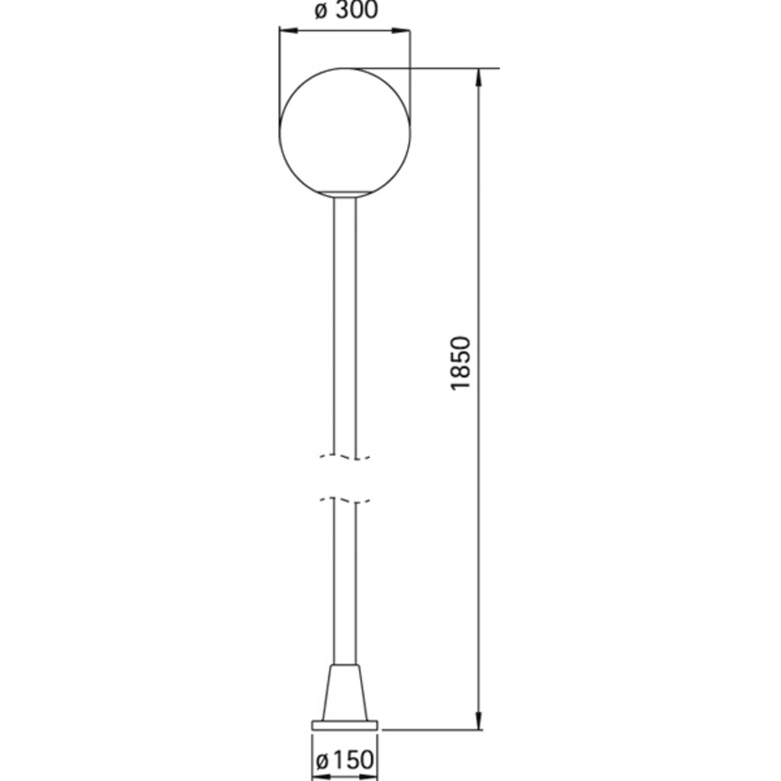 Albert Leuchten Lampadaire KRISTALLKUGEL blanc