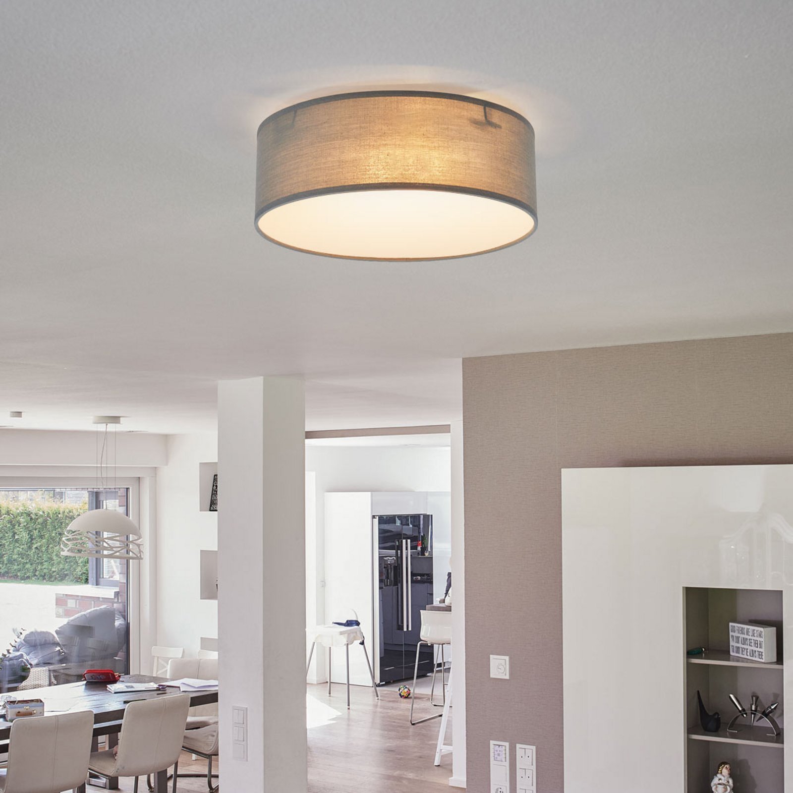 Grey fabric ceiling light Ceiling Dream 20 cm Lights.ie