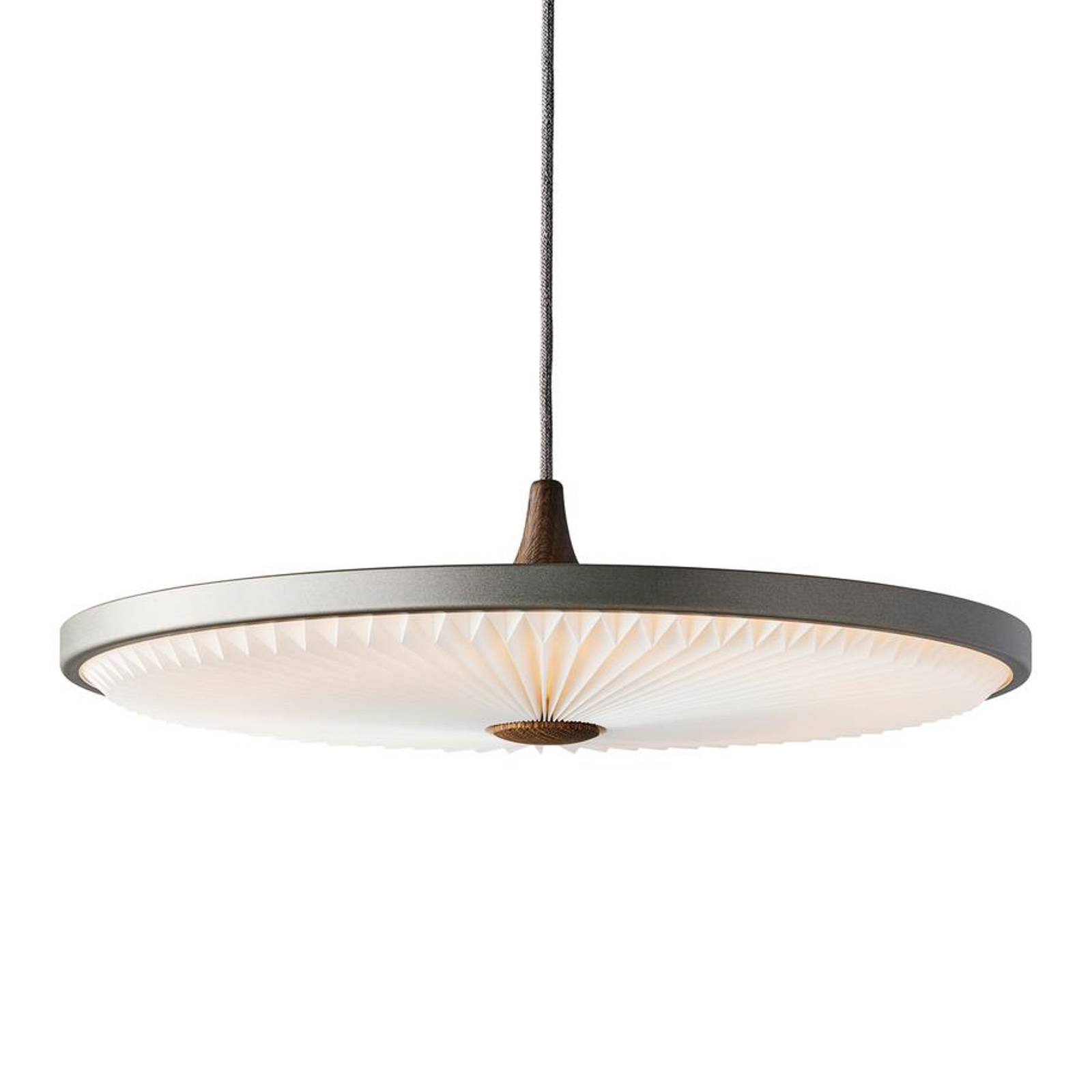 Le Klint LE KLINT Soleil LED hanging lamp dark grey Ø 50 cm, for Living / Dining Room, aluminium, wood, plastic, 3.5 W, H: 5 cm
