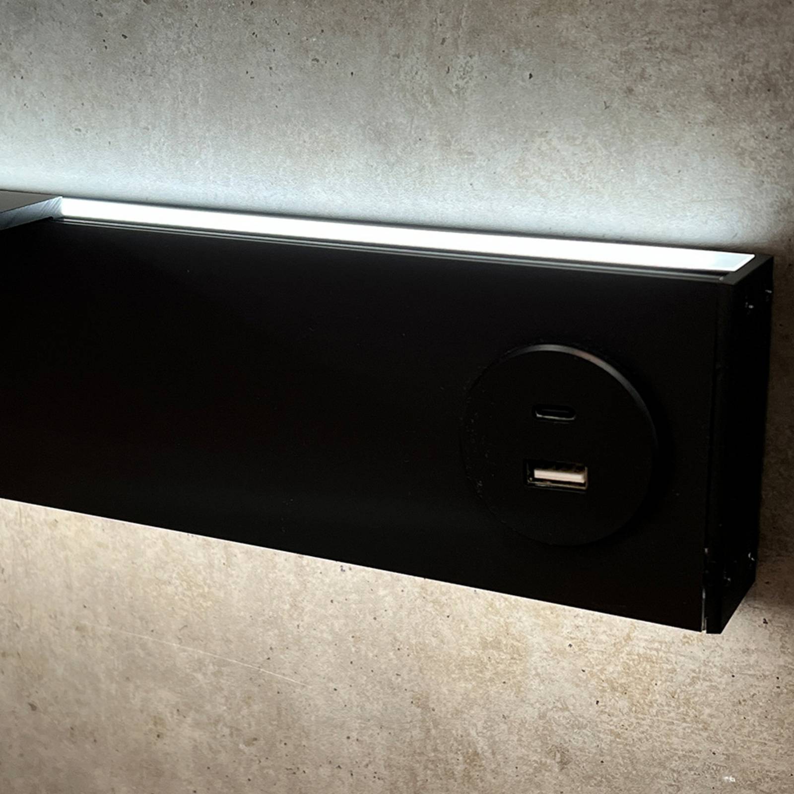 Kinkiet LED Intero-Line, czarny, 120 cm, aluminium, CCT góra/dół