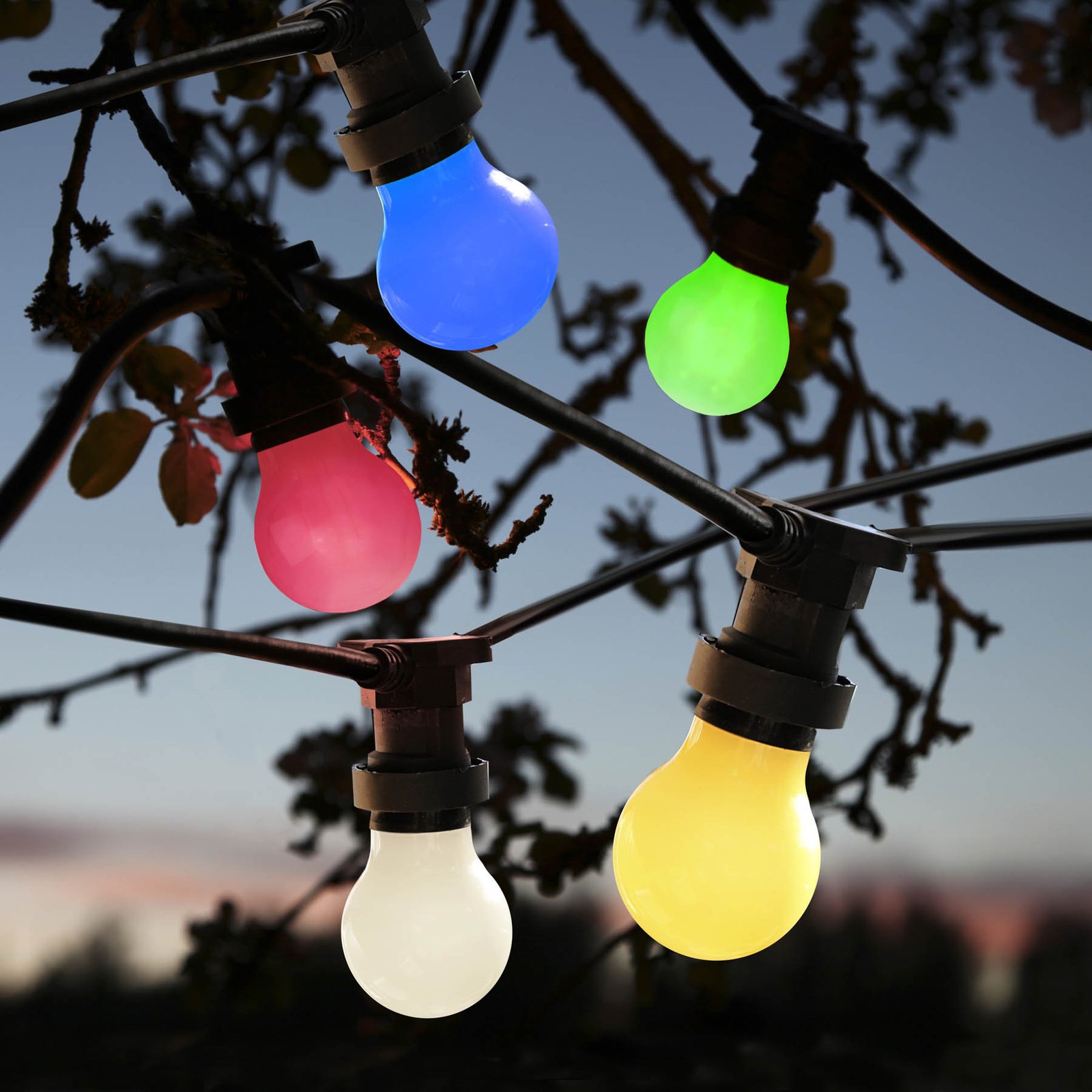LED-Lampe E27 für Lichterketten, bruchfest, gelb