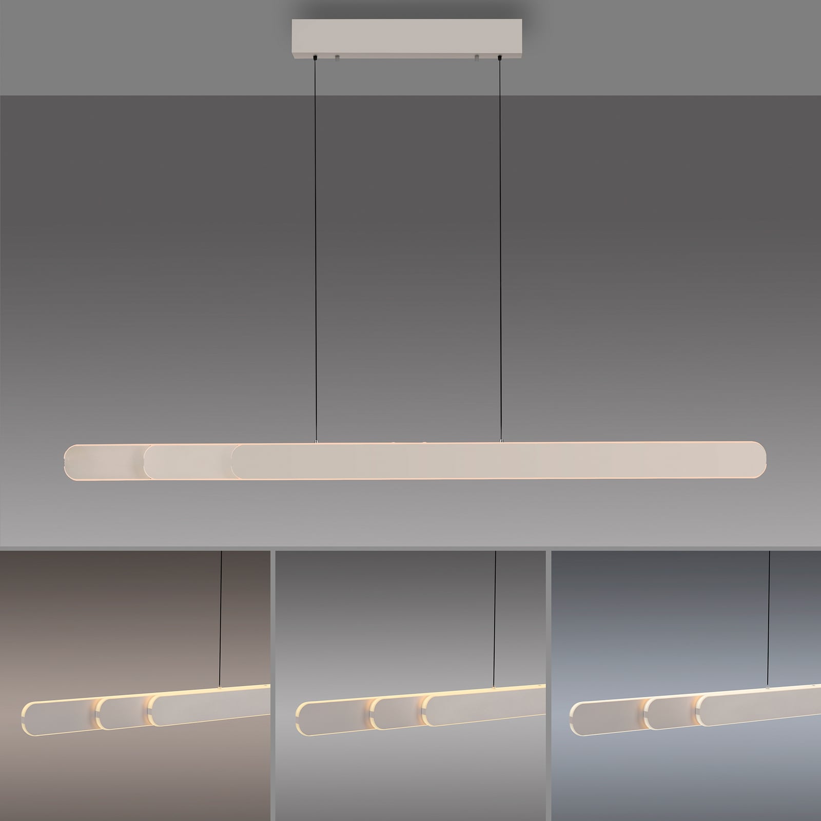 Adriana ROUND LED viseća svjetiljka, bež, duljina 160 cm, metal, CCT
