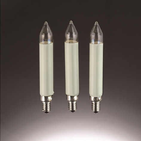 E10 3W 16V Reservskaftlampor 3dels pack liten