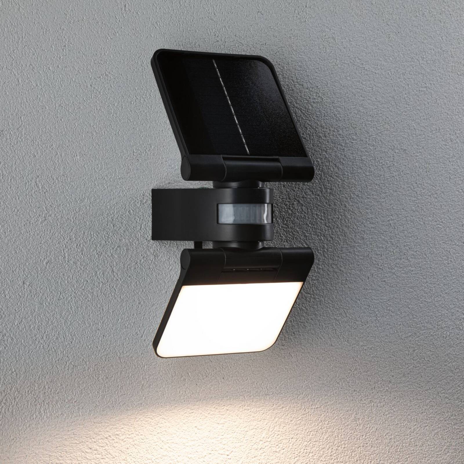 Paulmann Lesla solcellsdriven utomhusvägglampa, antracit, sensor, IP65