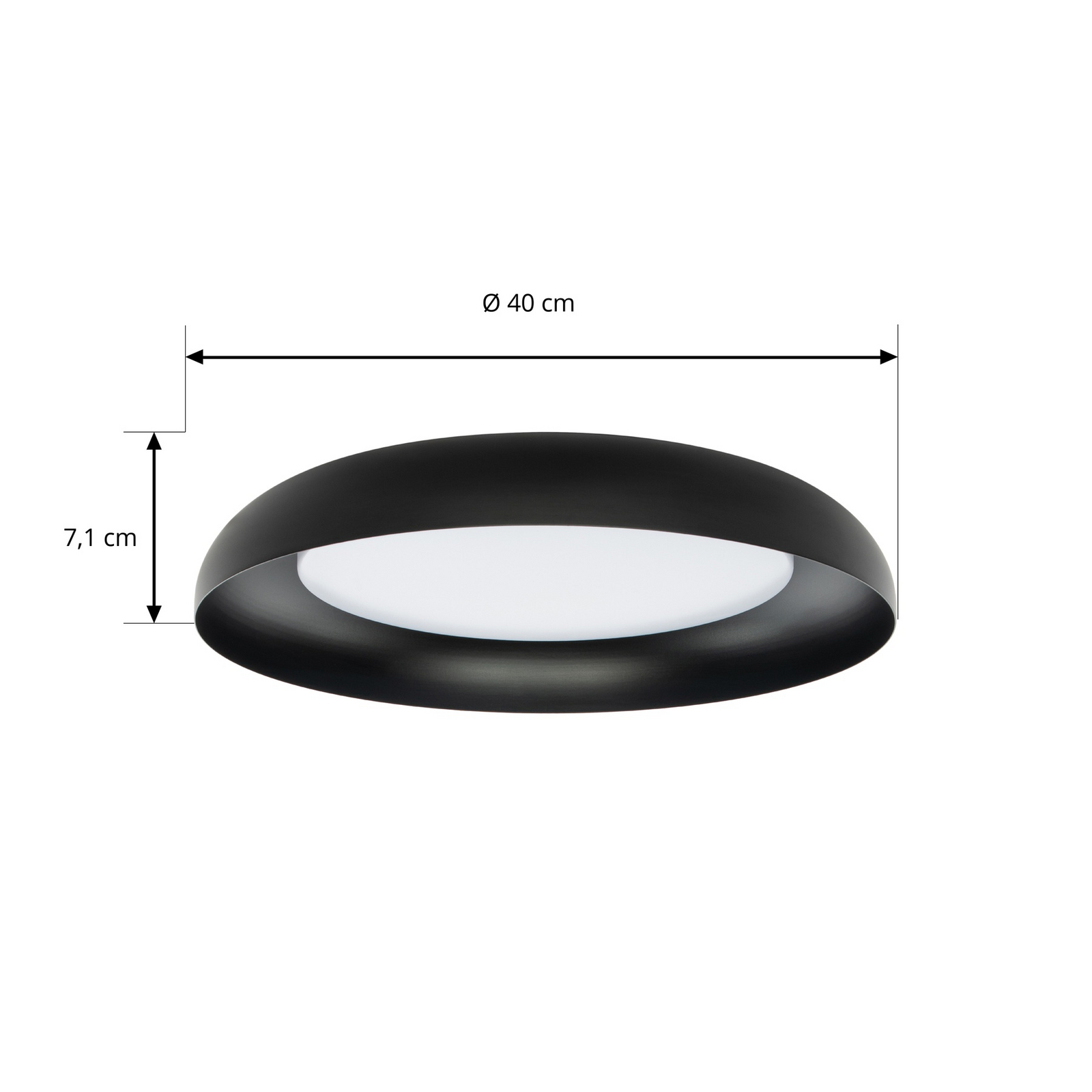 Florie LED-Deckenleuchte, Metall, schwarz, Ø 40 cm - Lindby Florie LED-Deckenleuchte, Metall, schwarz, Ø 40 cm - Lindby