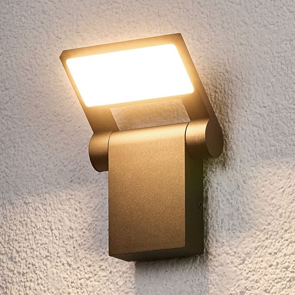 Marius LED Ulko Seinävalaisin Graphite - Lucande - Moderni - Metalli - Yksilamppuinen — Lucande