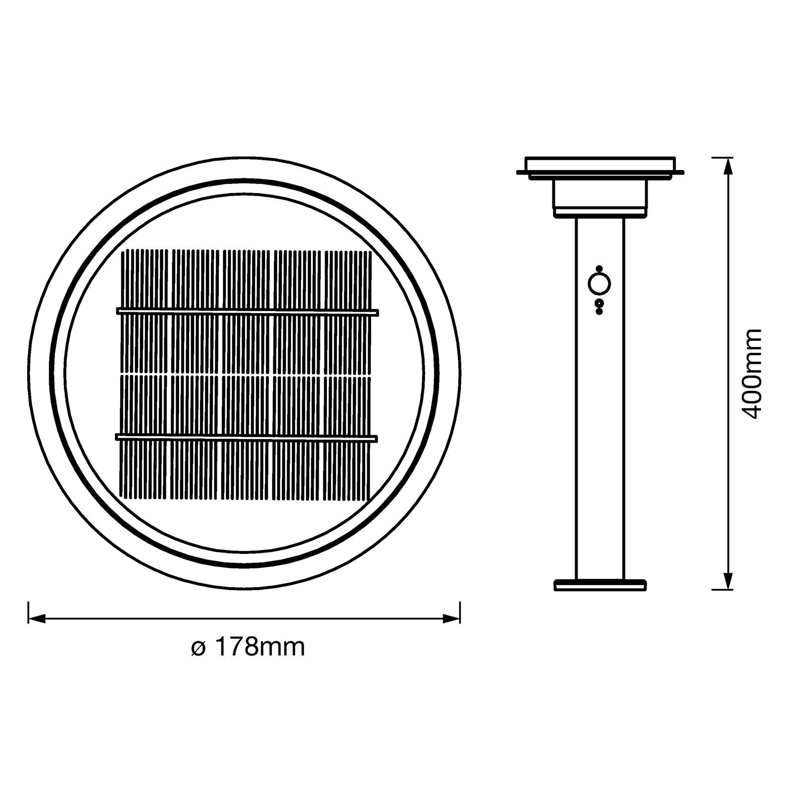 LEDVANCE Endura Solar Double Circle pillar light