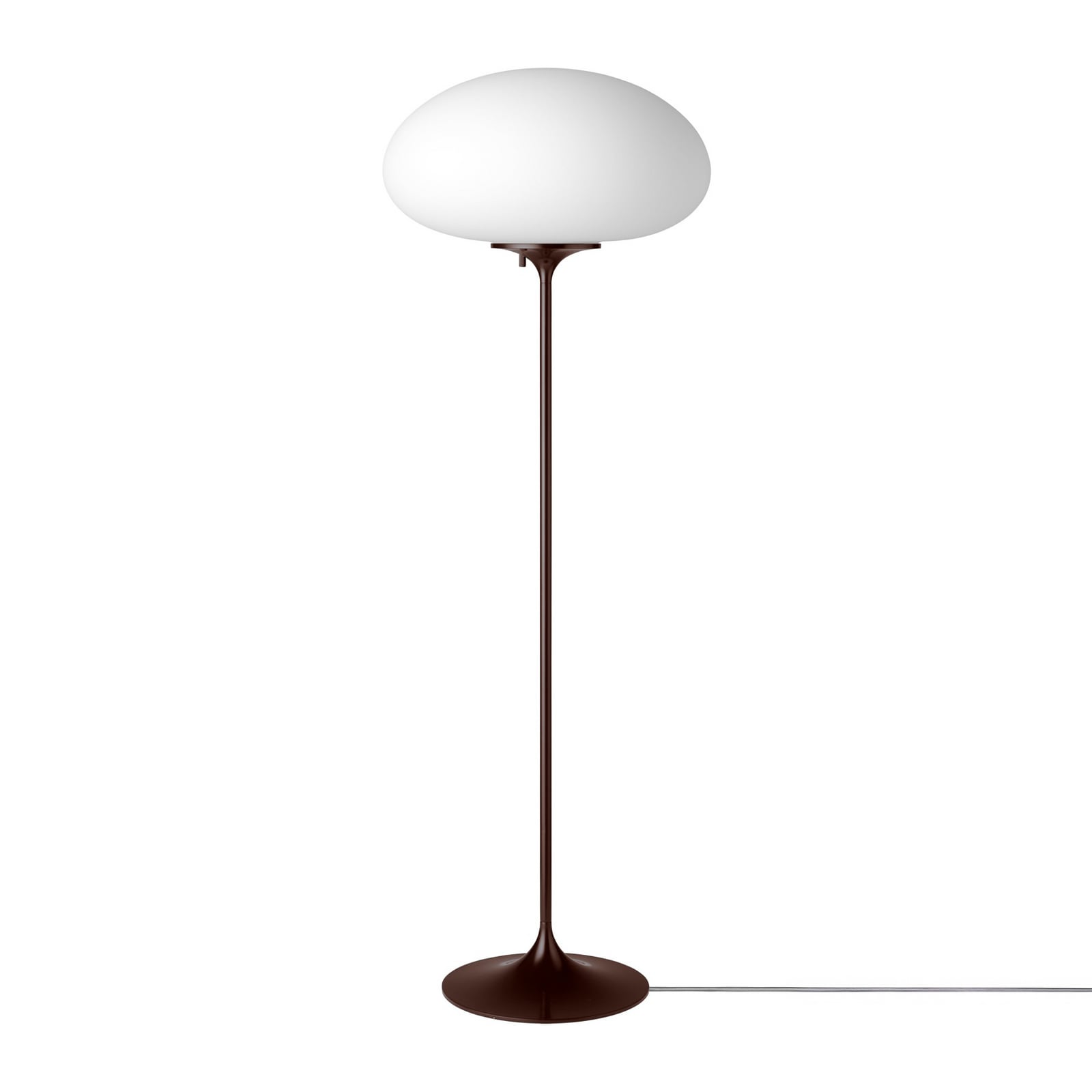 Gubi vloerlamp Stemlite, zwart-rood, hoogte 110 cm, dimbaar