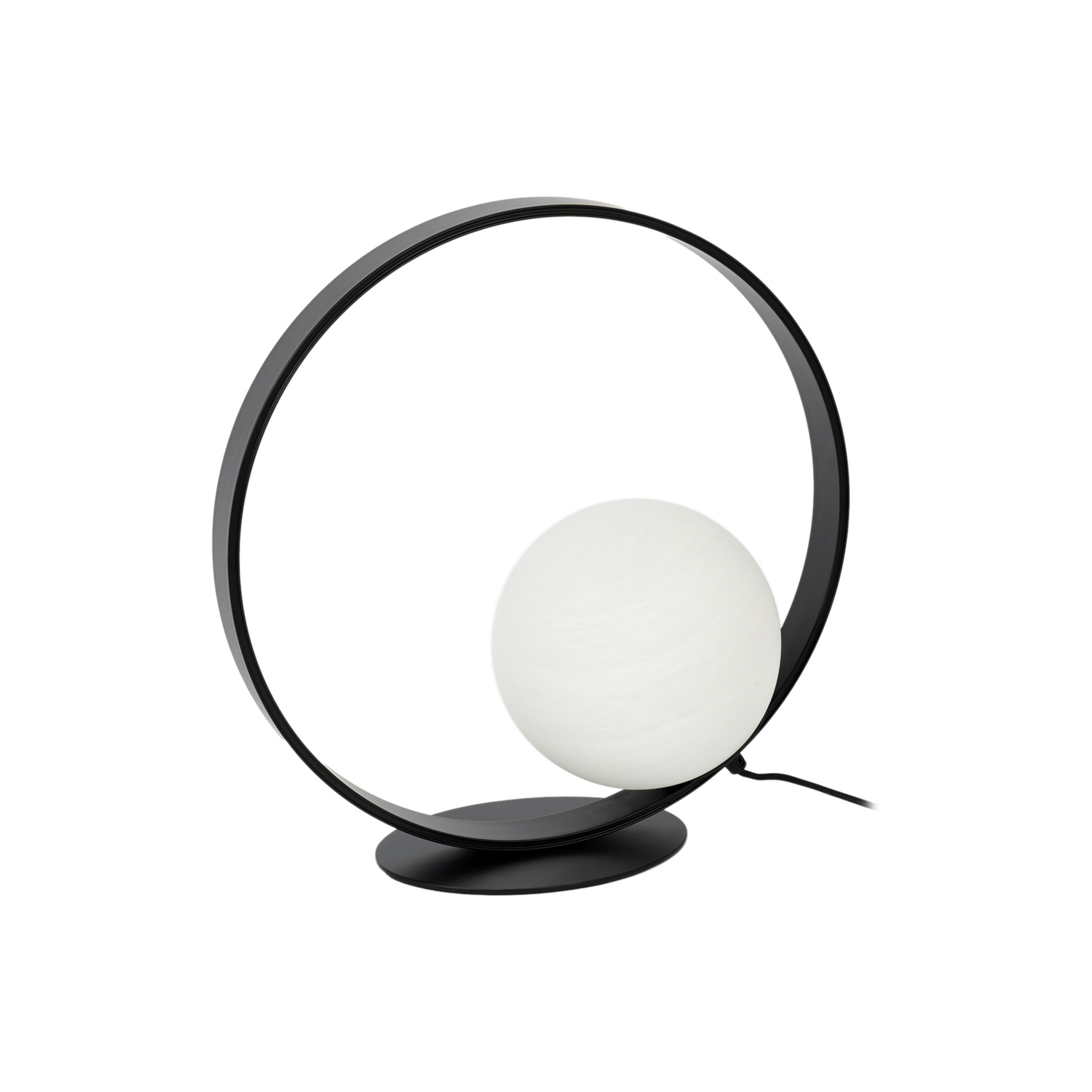 Candeeiro de mesa Infinite, preto/branco, Ø 40 cm - Nola
