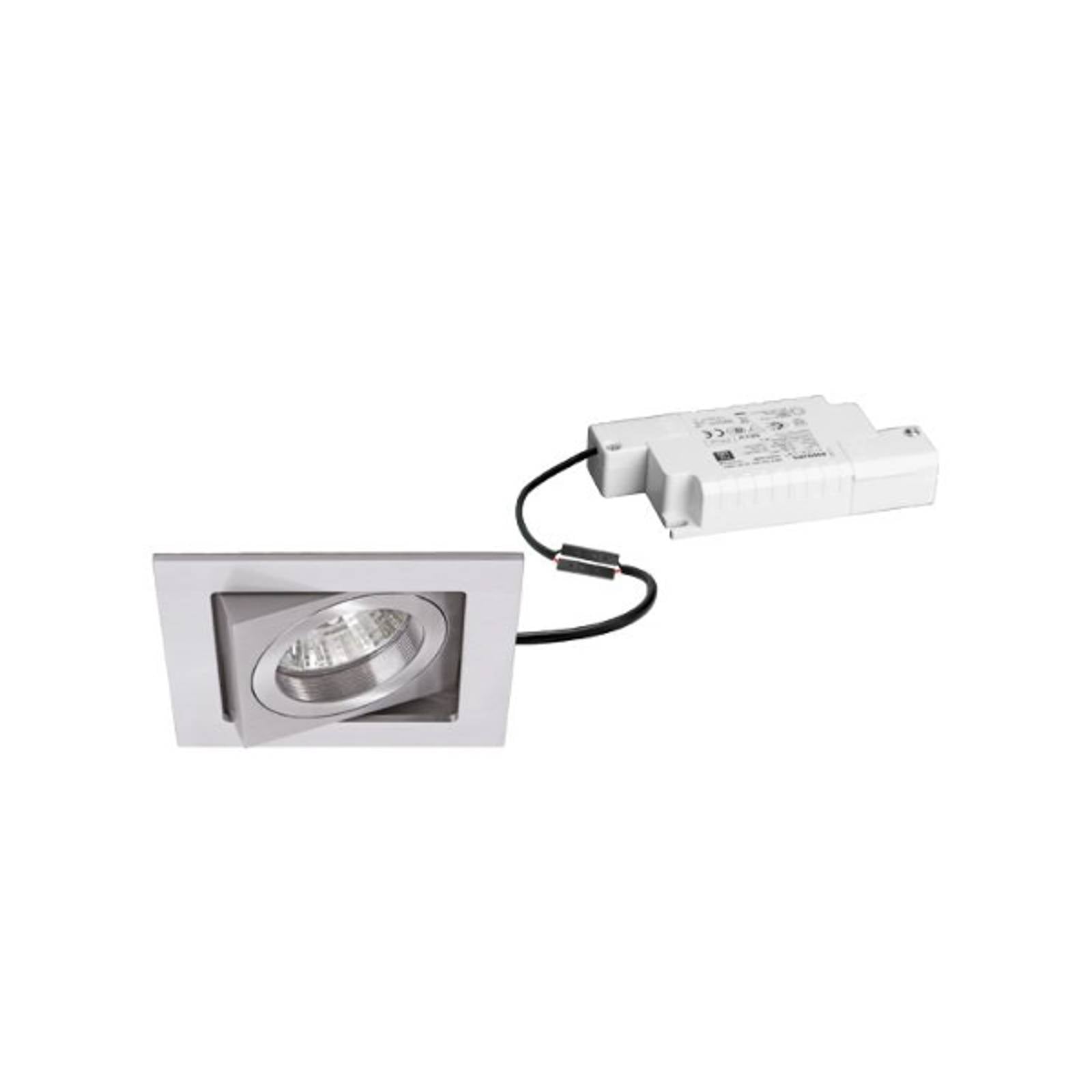 BRUMBERG LED-Einbaustrahler Abran, alu matt, RC, schwenkbar