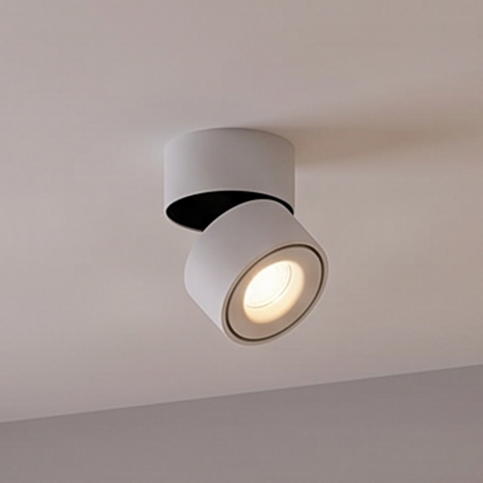 Arcchio LED plafondspot Rotari, wit, 1-lamp, 1987 lm