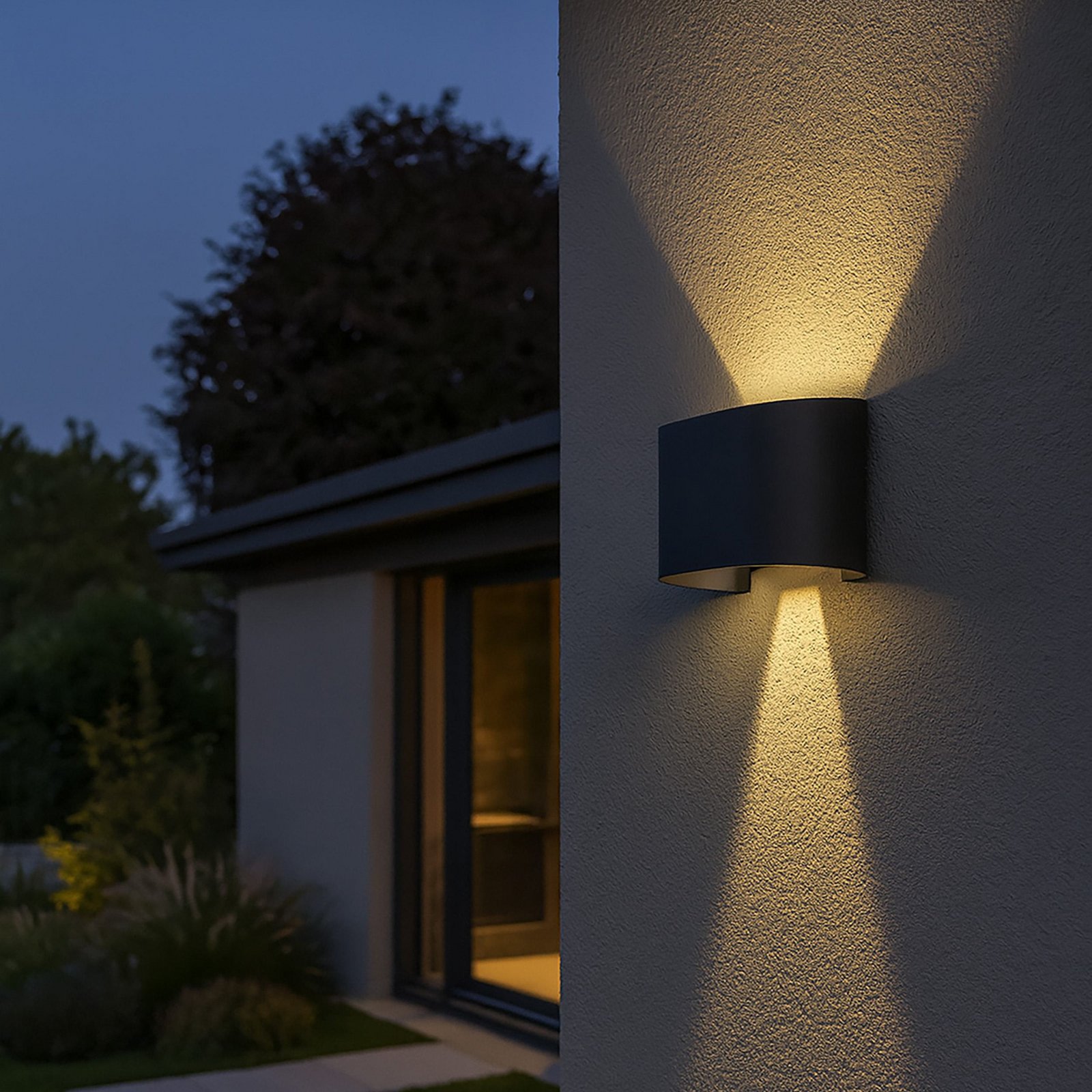 Applique LED Wall, à 2 lampes, ronde, noire