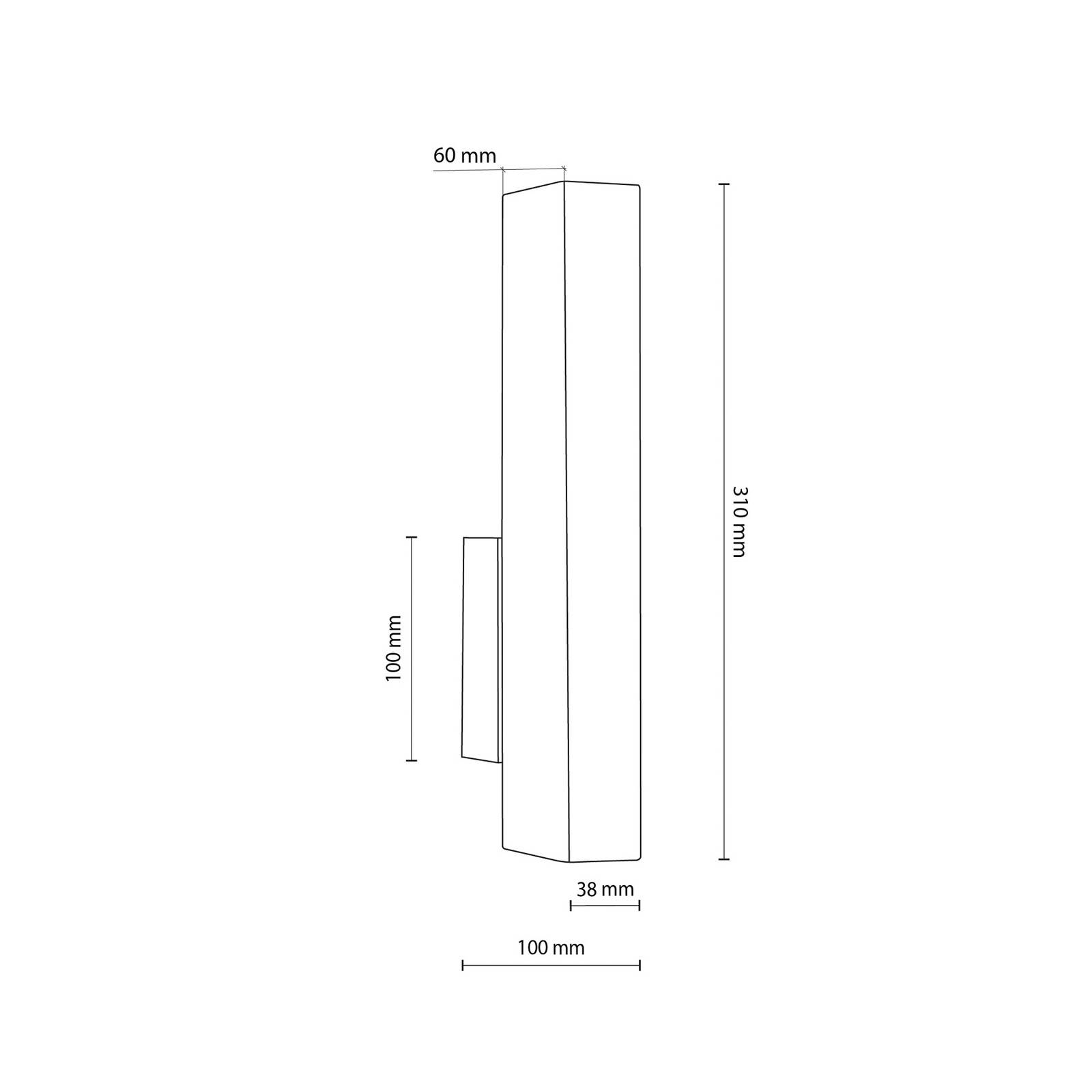 Drewniana lampa ścienna LED Teo, orzech, 31 cm, 3000 K