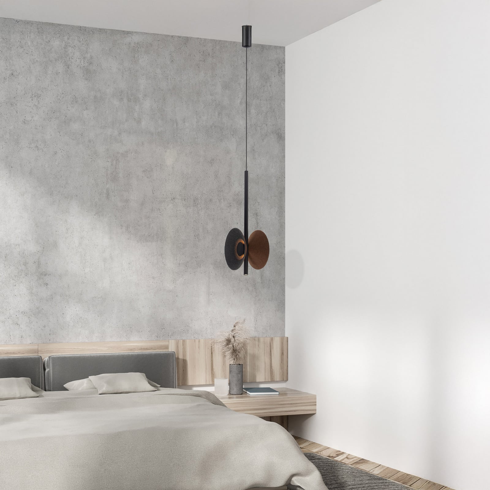 LED-Hängeleuchte 23176, braun, Ø 19 cm, Metall