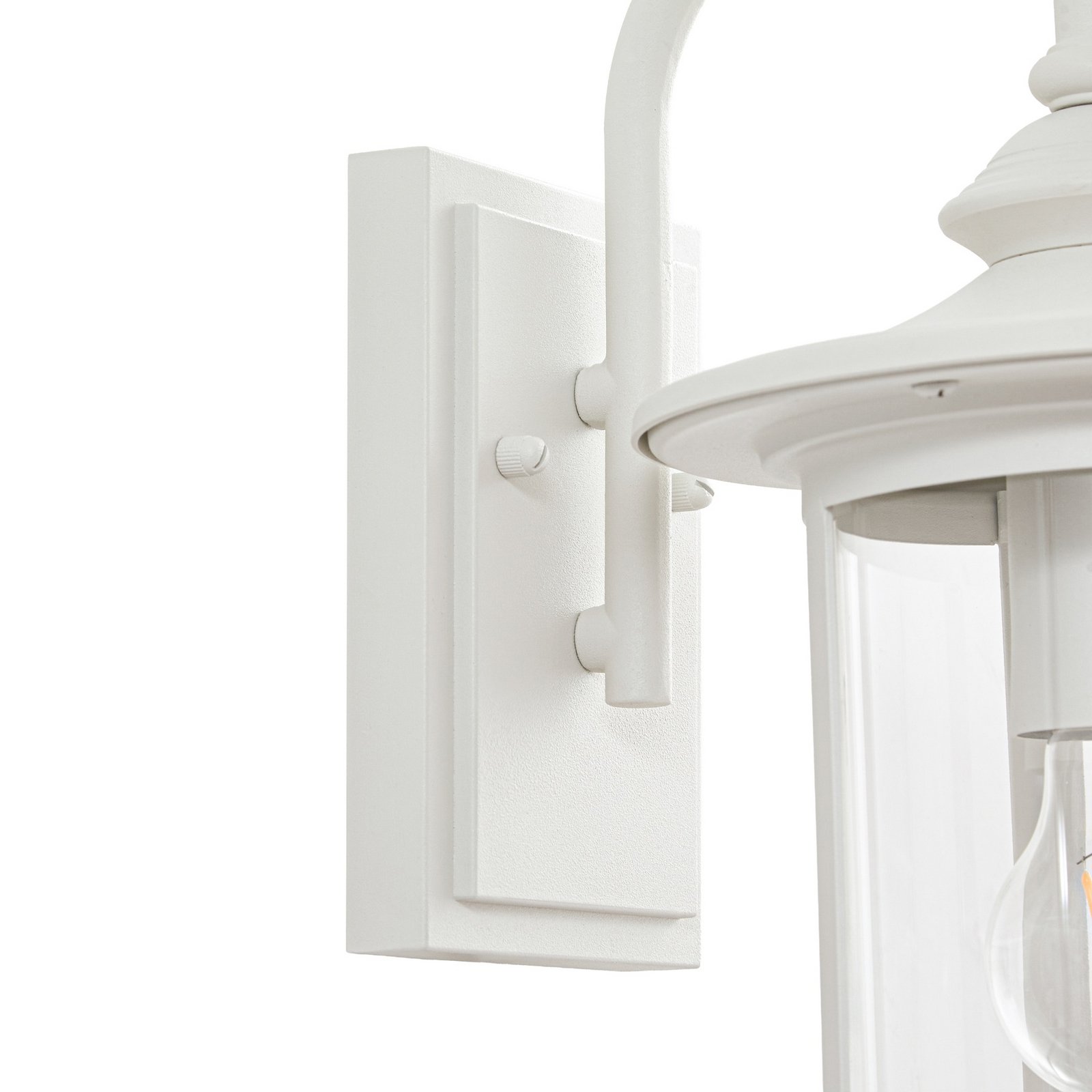 Zayn udendørs væglampe, højde 33 cm, glas, hvid, IP23 - Lindby Zayn udendørs væglampe, højde 33 cm, glas, hvid, IP23 - Lindby