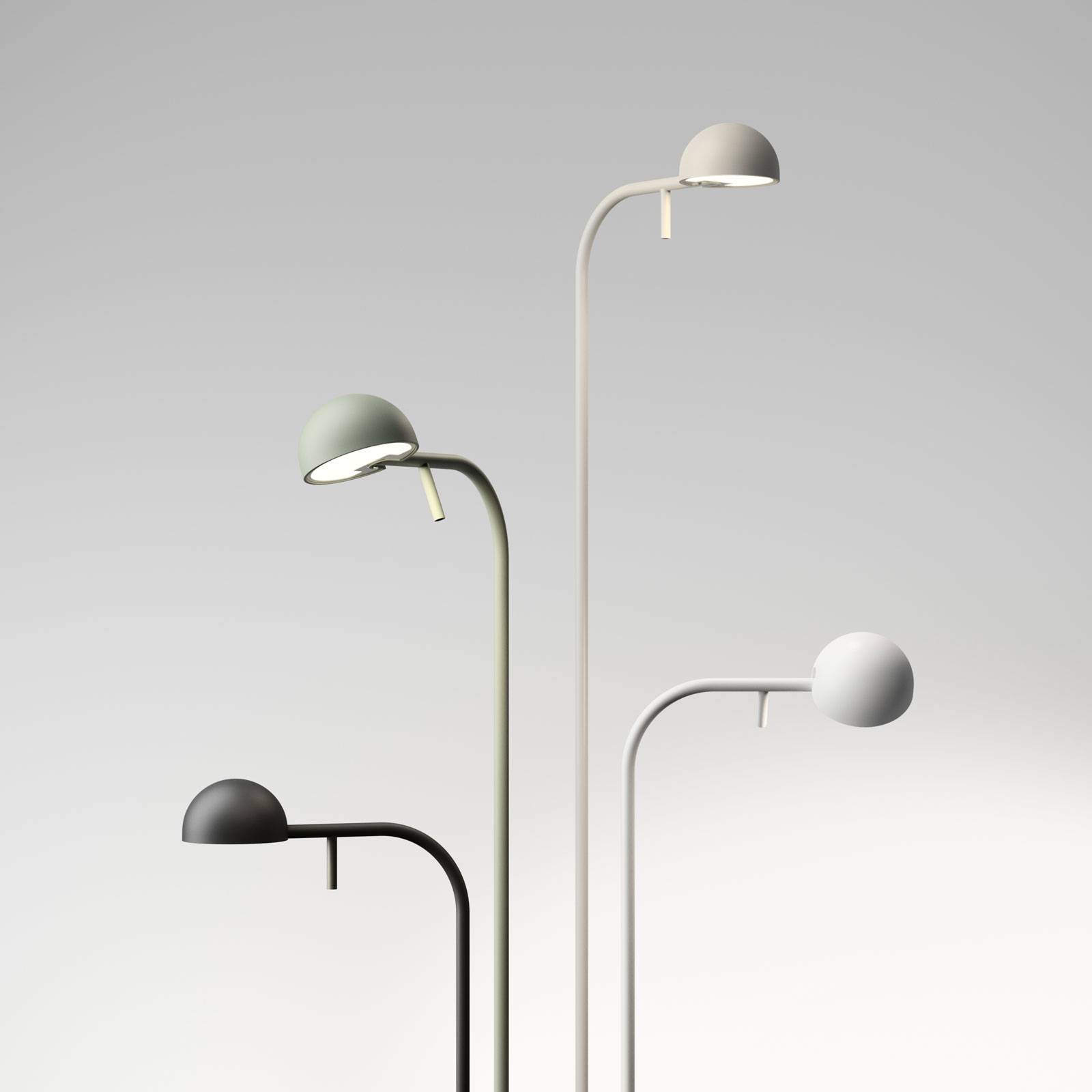 Vibia Pin 1660 lampadaire LED 125 cm blanc