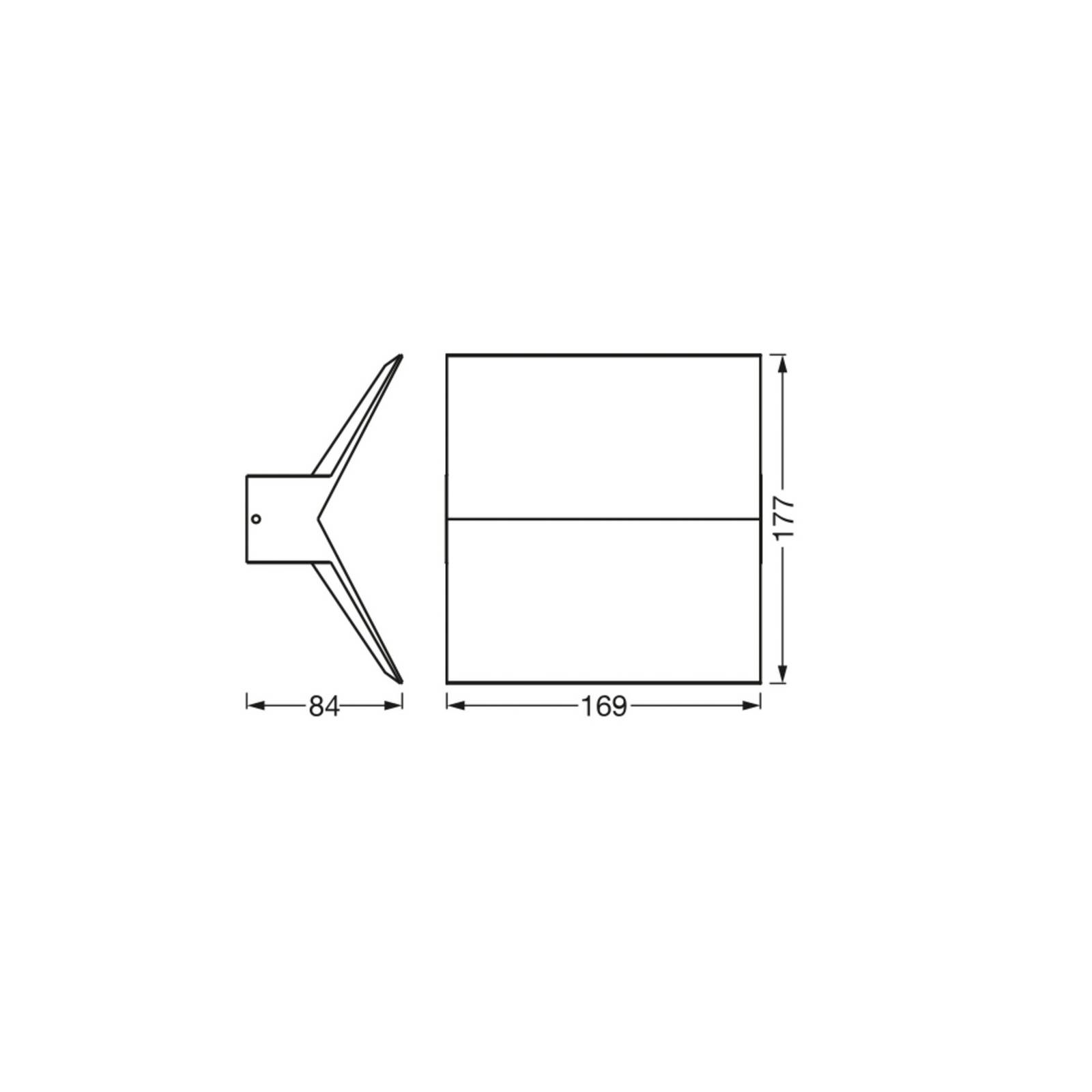 OSRAM LED-Außenwandleuchte ENDURA STYLE BAT, dunkelgrau IP44 günstig online kaufen