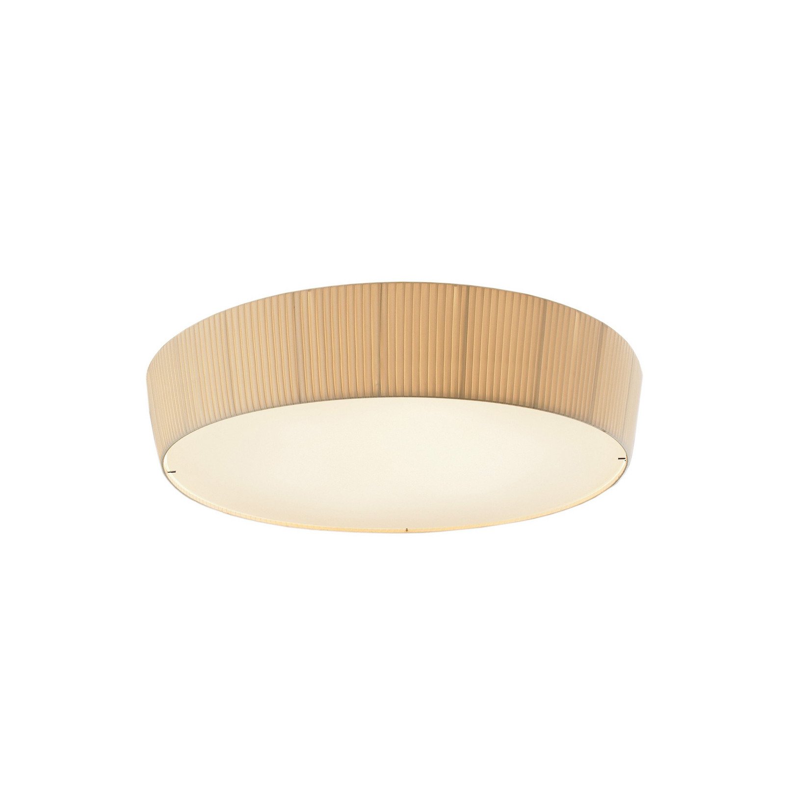 Bover Plafonieră LED Plafonet Ø 95 cm crem - Camera de zi / sufragerie - Design - cremă - Țesătură / Textil