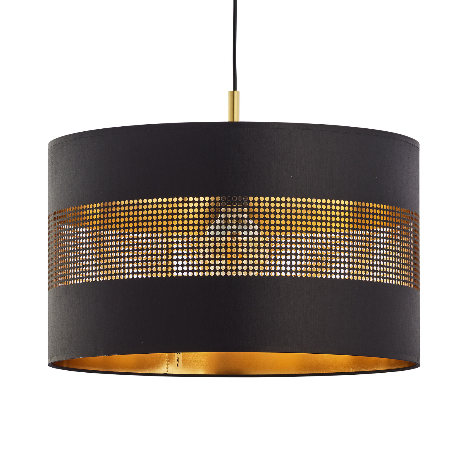 Hanglamp 1-lamp, zwart/goud | Lampen24.nl