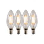 Candle LED bulb E14 4W 2700K dimmable set of 4
