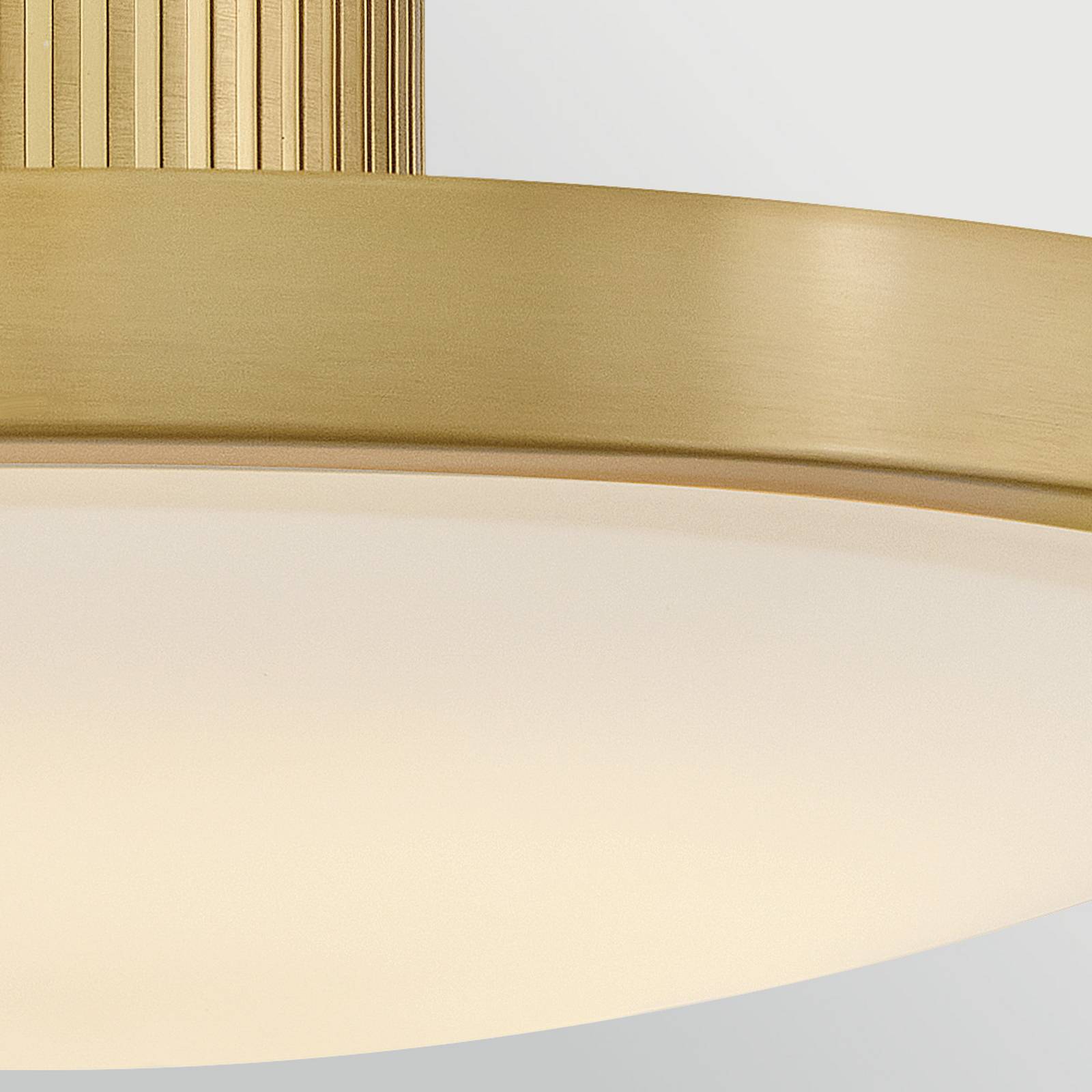 HINKLEY LED plafondlamp Kieran, messing, Ø 36 cm, metaal/glas CCT