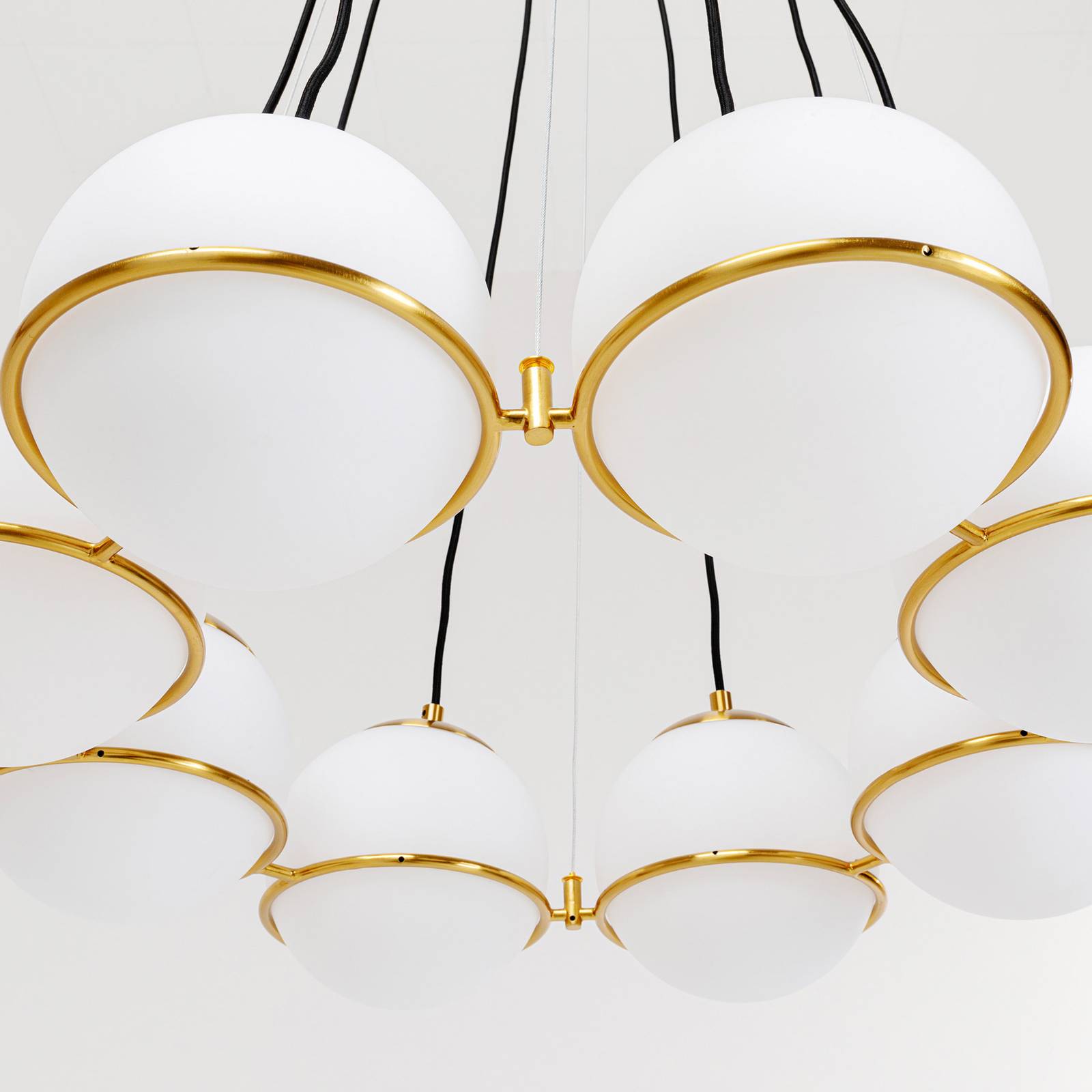 KARE Globes Suspension en or et blanc