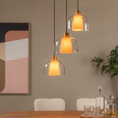 Lámpara colgante Gunhild, 3 luces, redondo