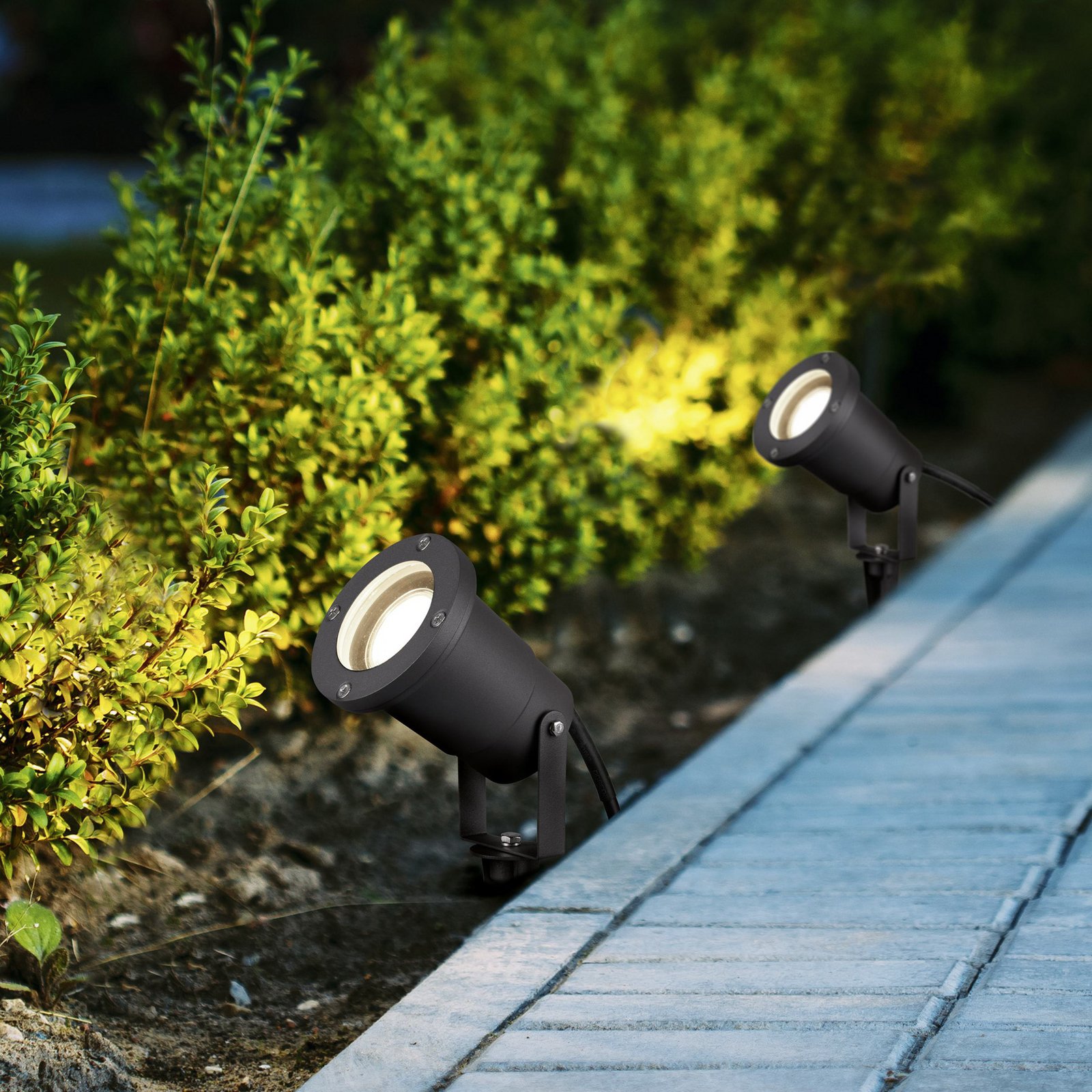 Zemes spīdums UBANGI, antracīts, metāls, IP65, GU10