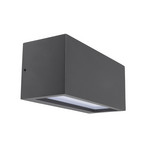 Außenwandlampe Rilongo geschlossen, up/down, Alu, dunkelgrau