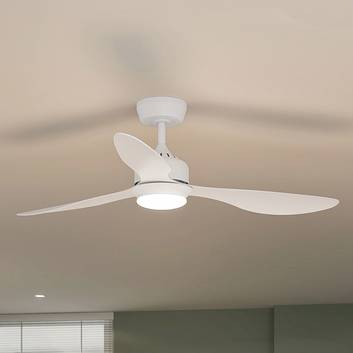 Lindby Merton LED ceiling fan, white