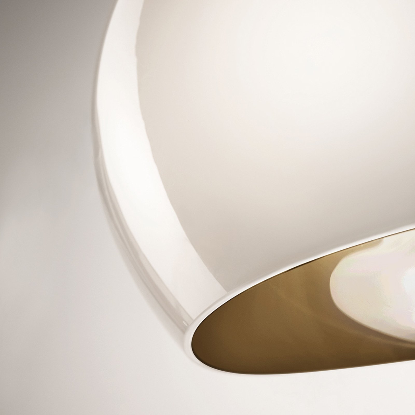 Lampa wisząca Surface Ø 40 cm, E27, biały/brązowy
