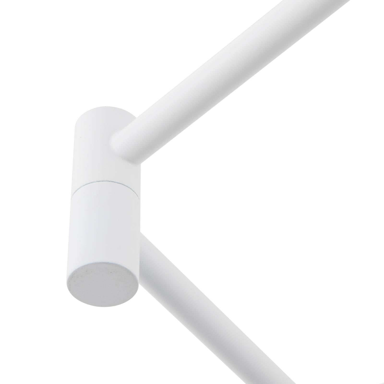 Lampa stołowa Lindby Jyla, 36 cm, biały matowy, GX53, elastyczna